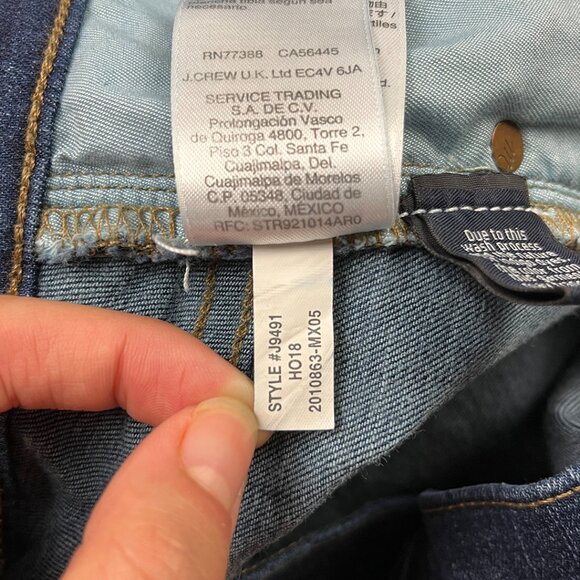 Madewell 9" Mid-Rise Skinny Jeans in Hayes Wash Size 32 Button Fly J9491 Denim - Picture 13 of 16